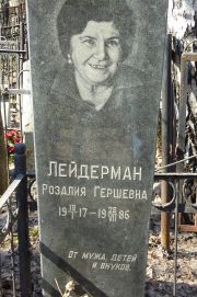 Лейдерман Розалия Гершевна, Москва, Востряковское кладбище